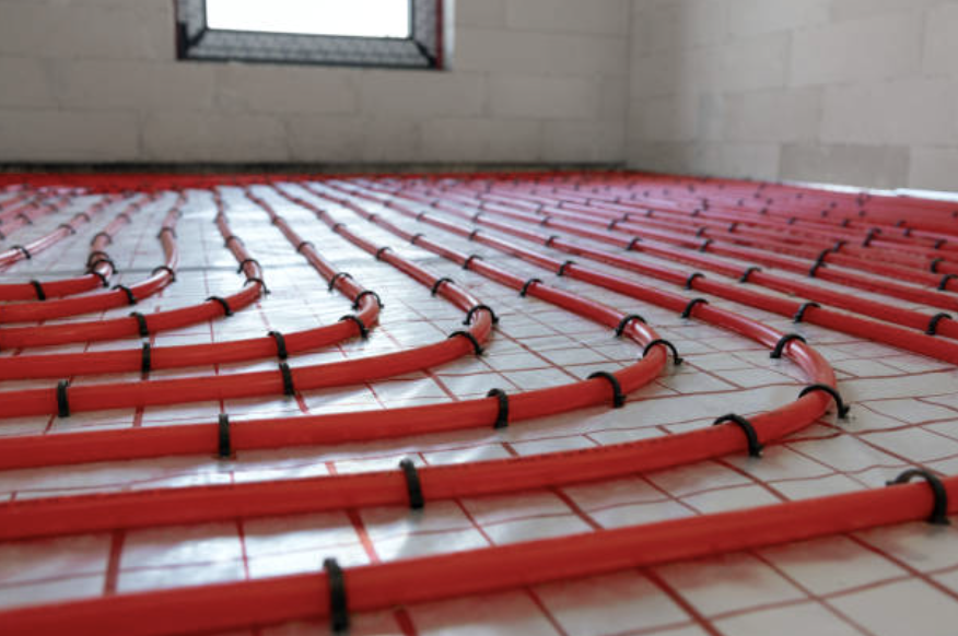 Professional electric hamam installation in a Kashmir home — floor preparation and wiring by The Heating Store team